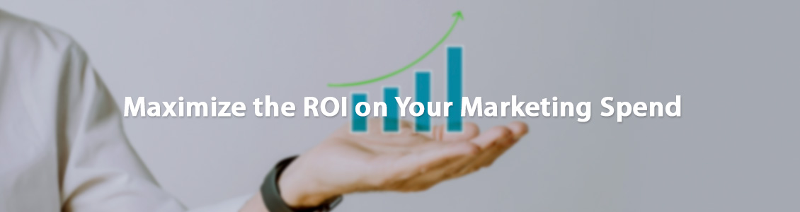 Businesswoman Holding a Graphic Showing Increased ROI on Marketing Spend
